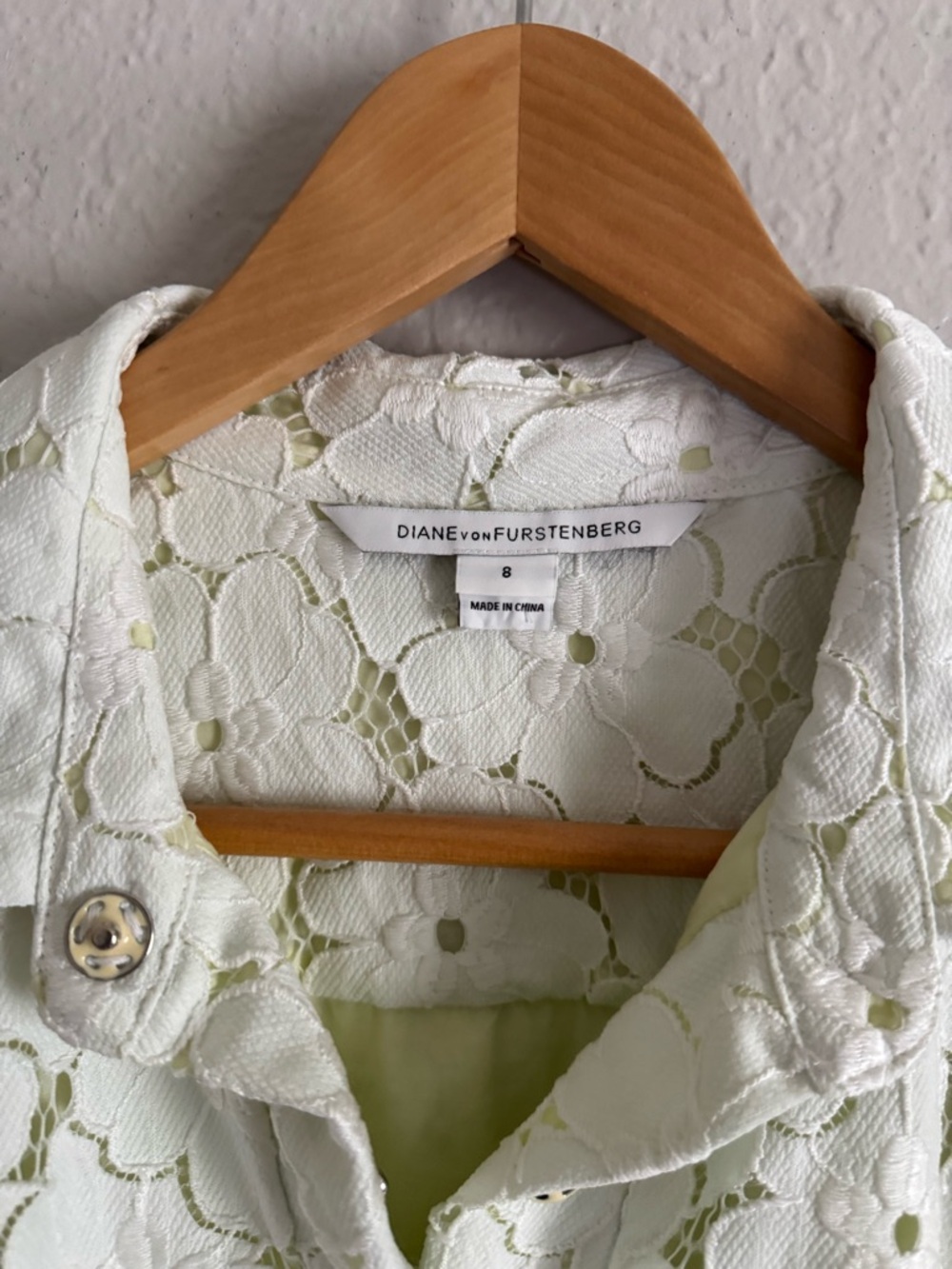 Diane Von Furstenberg White Lace Mini Dress - Picture 5 of 6